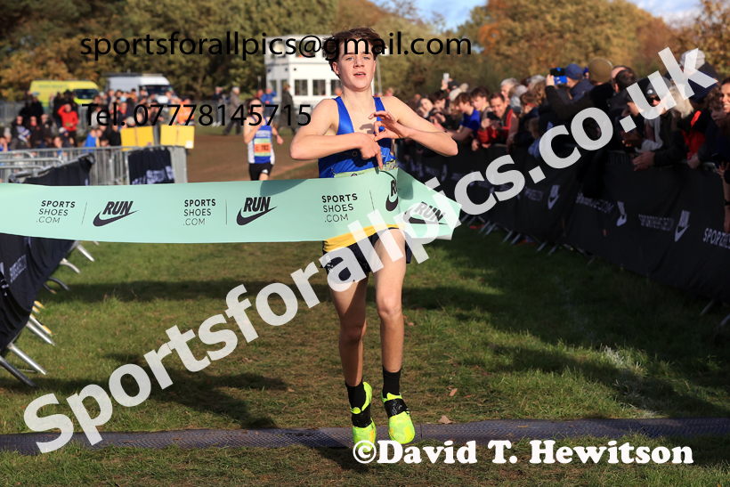 Boys Under-15s 2025 National Cross Country Relays, Berry Hill Park, Mansfield. Photo: David T. Hewitson/Sports for All Pics